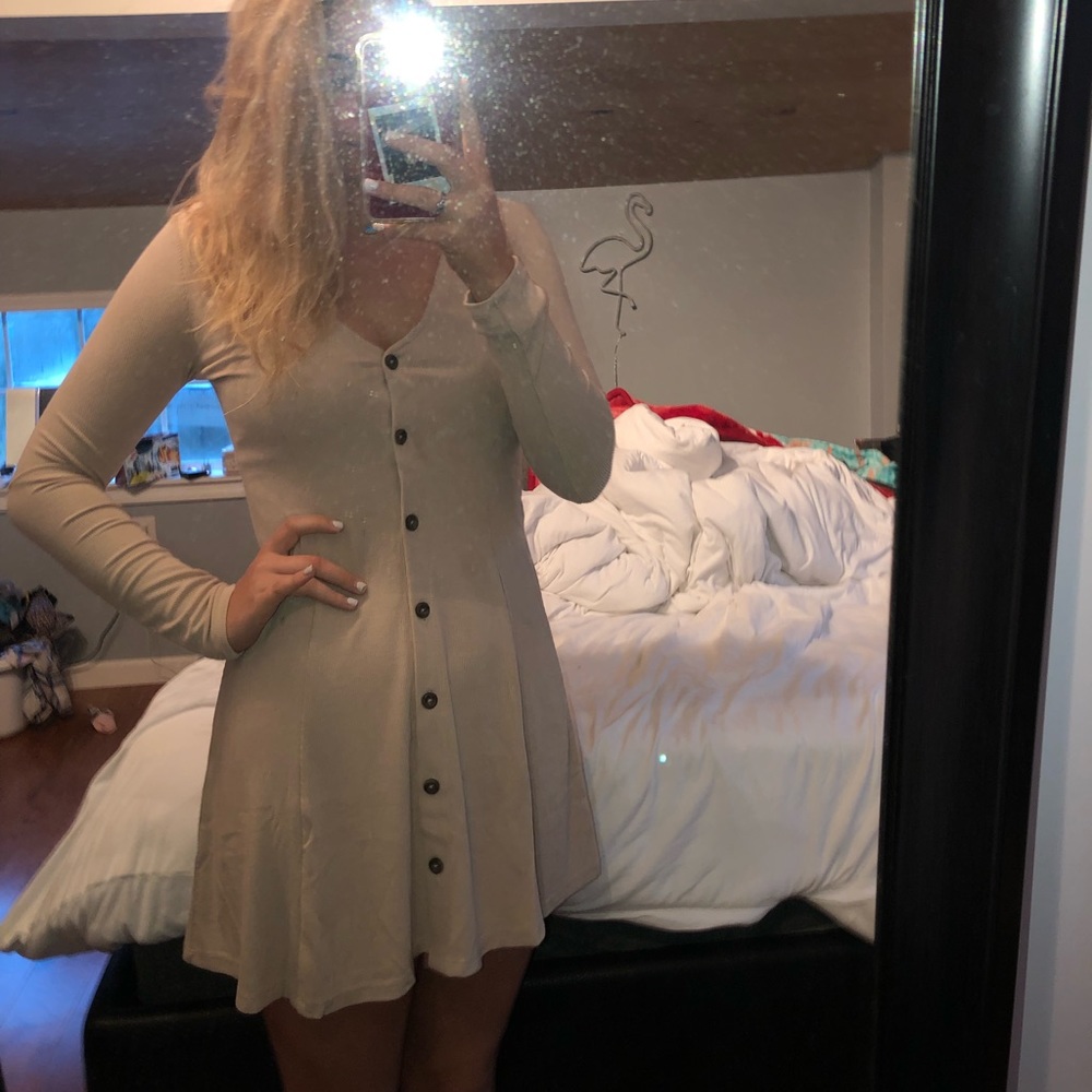 Tan Flowy Dress